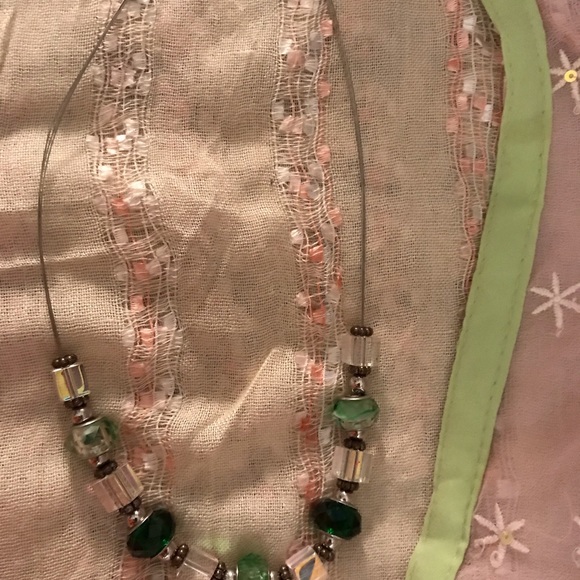 Facets 5th  Avenue art glass necklace - Picture 4 of 6